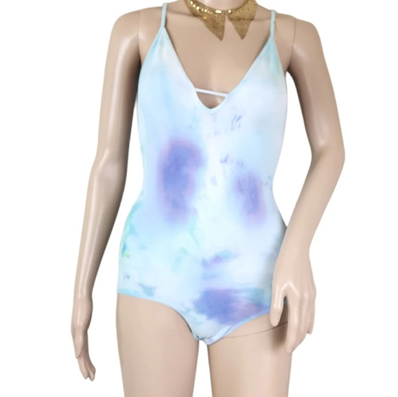 Free People Tops - Free People Intimately Seamless Ribbed Cami Bodysuit Purple Blue Neon